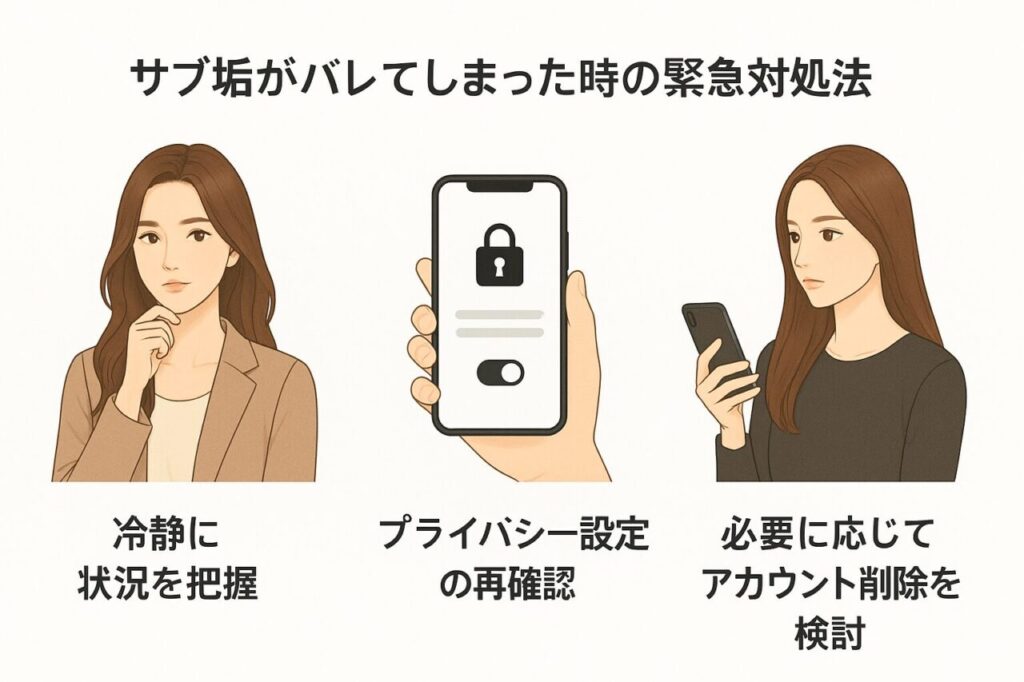 サブ垢がバレてしまった時の緊急対処法